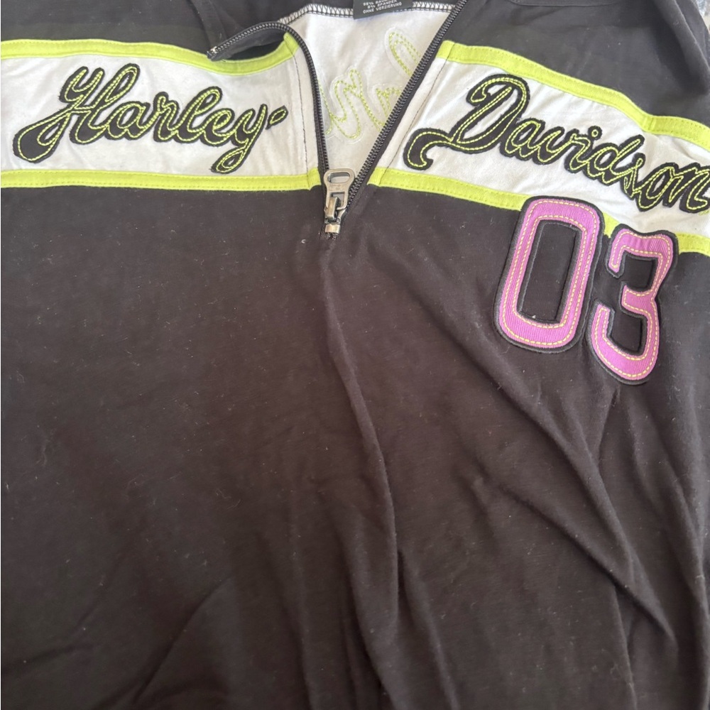 Harley-Davidson Black with lime Green and Purple Details